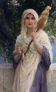 Charles-Amable Lenoir The Spinner by the Sea oil painting